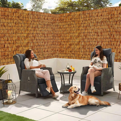 Reed Fencing Rolls,Patio Privacy Screen 5 Feet High,Decorative Bamboo Fence Rolls for Patio Balcony