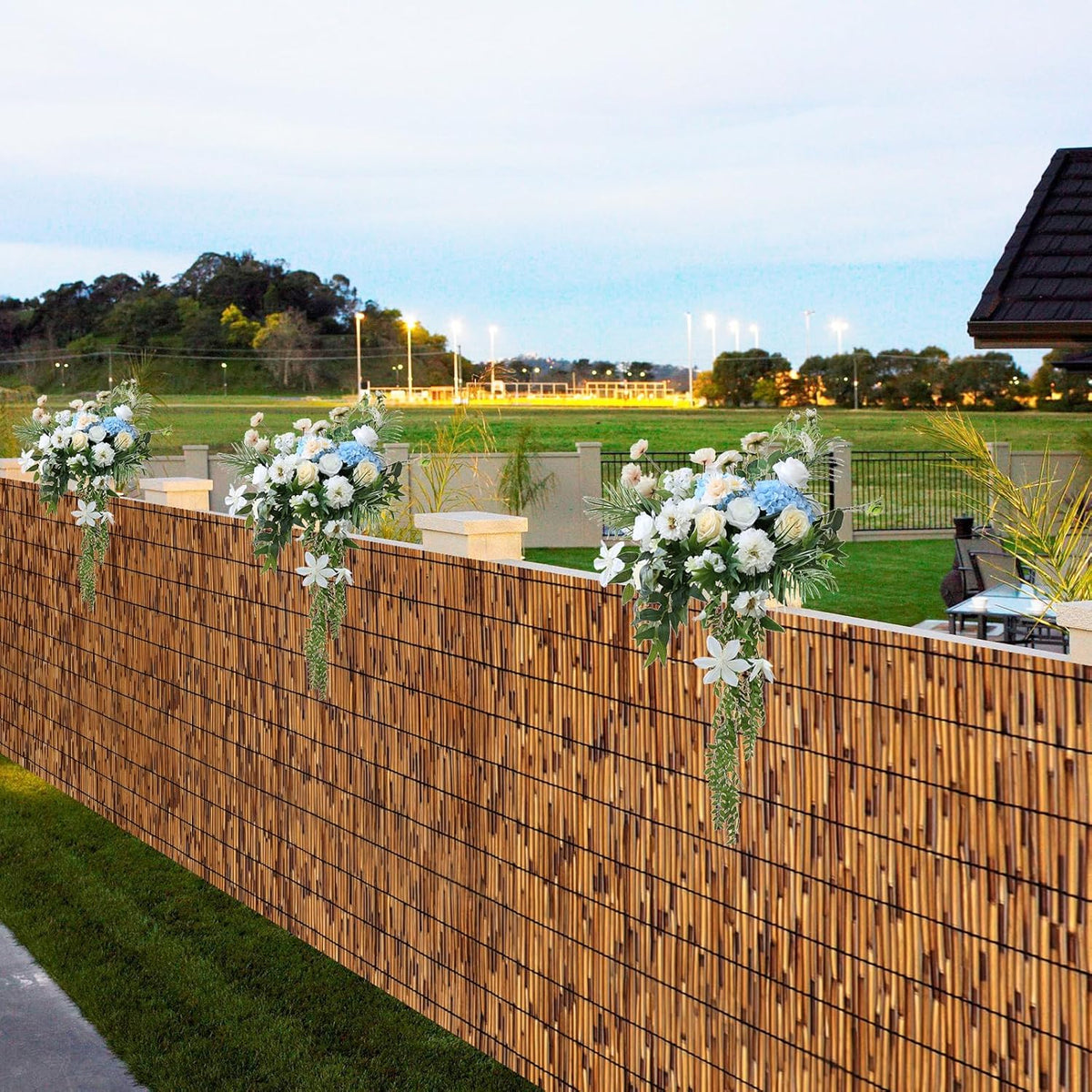 1 Pack Natural Reed Fence,4FT X 16.4FT Bamboo Fencing Privacy Reed Screening for Outdoor, Gallery