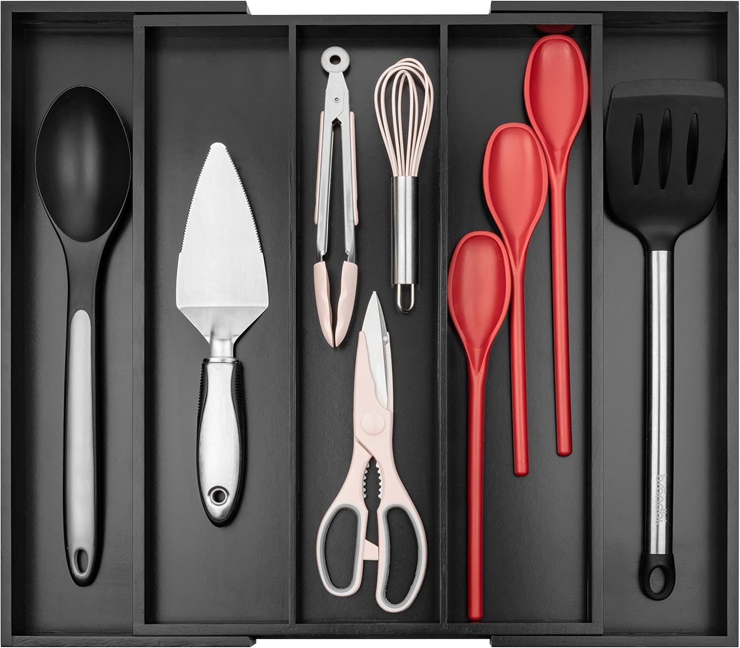 Purawood Kitchen Drawer Organizer - Expandable Utensil Organizer for Kitchen, Cutlery Tray &