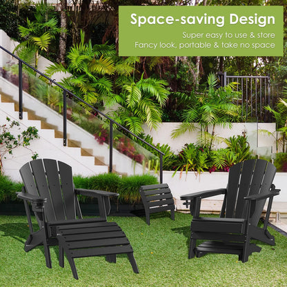 GREENVINES Adirondack-Ottoman | Set of 2 | HDPE Plastic | Outdoor Footrest | All Weather | Foot