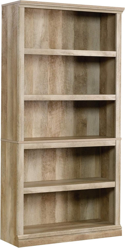 Sauder 5 Tier Book Shelf Wooden Bookcase Multipurpose Bookshelf for Home Office, Living Room, in