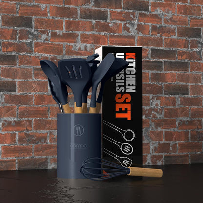 Silicone Cooking Utensils Set - 446°F Heat Resistant Silicone Kitchen Utensils for Cooking,Kitchen