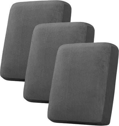 H.VERSAILTEX Velvet Stretch Couch Cushion Cover Plush Cushion Slipcover for Chair Loveseat Sofa