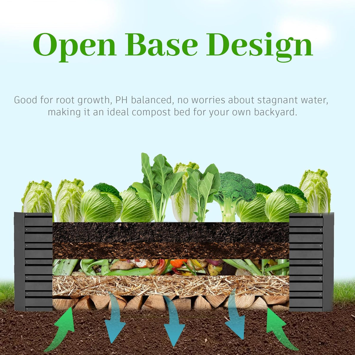 6x3x2 ft Raised Garden Bed, Large Metal Planter Raised Beds, Planters for Outdoor Plants for