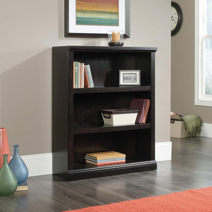 Sauder 3 Tier Book Shelf Wooden Bookcase Multipurpose Bookshelf for Home Office, Living Room, in