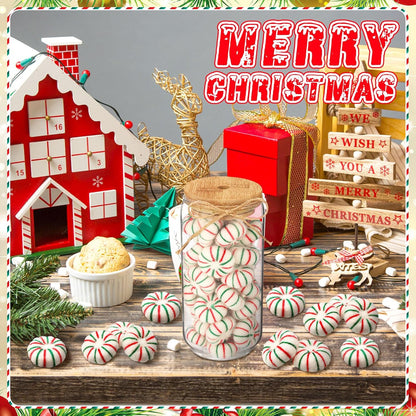 36 Pcs Felt Peppermint Decoration Christmas Wool Peppermints Christmas Arts Crafts Supplies, DIY