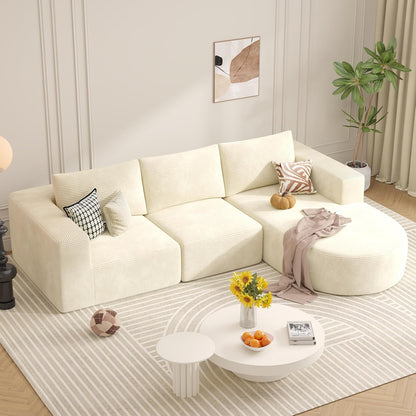 Modular Sectional Sofa with L-Shape Chaise,Cloud Sectional Modern Sleeper Couch with Deep
