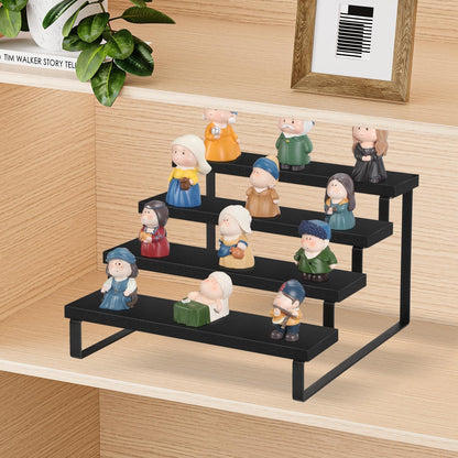 YINMIT Wooden Display Riser Stand, Tiered Perfume and Cologne Organizer Stand, 4 Tier Spice Rack