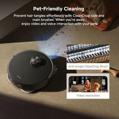 Mova P50 Pro Ultra Robot Vacuum and Mop, 19,000Pa Suction with Anti-Tangle Brush, Removable &