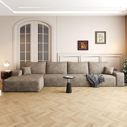 136" Sectional Couches for Living Room Modern Modular Sofa with L-Shape Couchs Upholstered Boneless