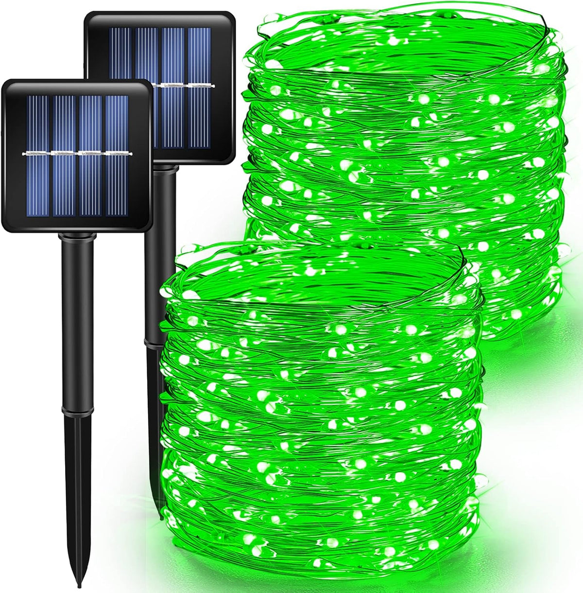 TW SHINE Green Solar String Lights Outdoor, Total 80 FT 240 LED Solar Powered Waterproof Fairy
