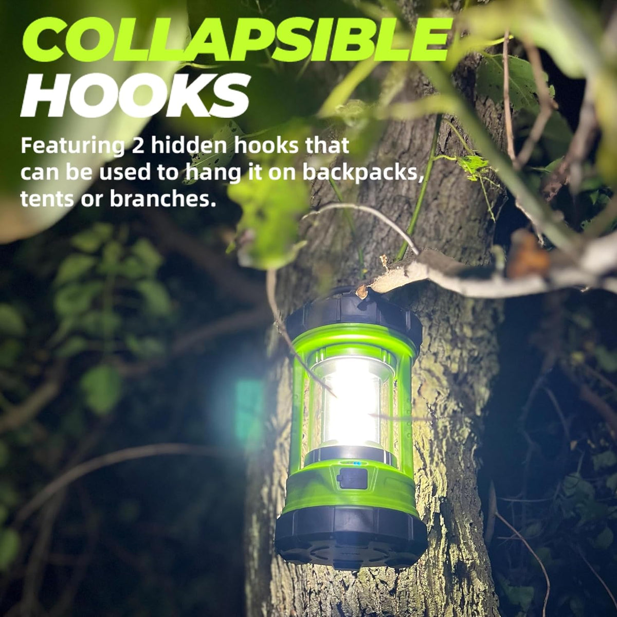 Rechargeable Camping Lantern, 3000LM 5 Light Modes Camping Light 4400 Capacity Phone Charger LED