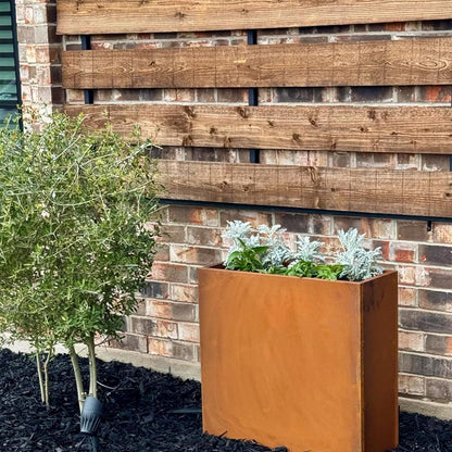 Galvanized Steel Metallic Heavy Planter for Outdoor Plants Metal Outdoor Planter Spliced Flower Box