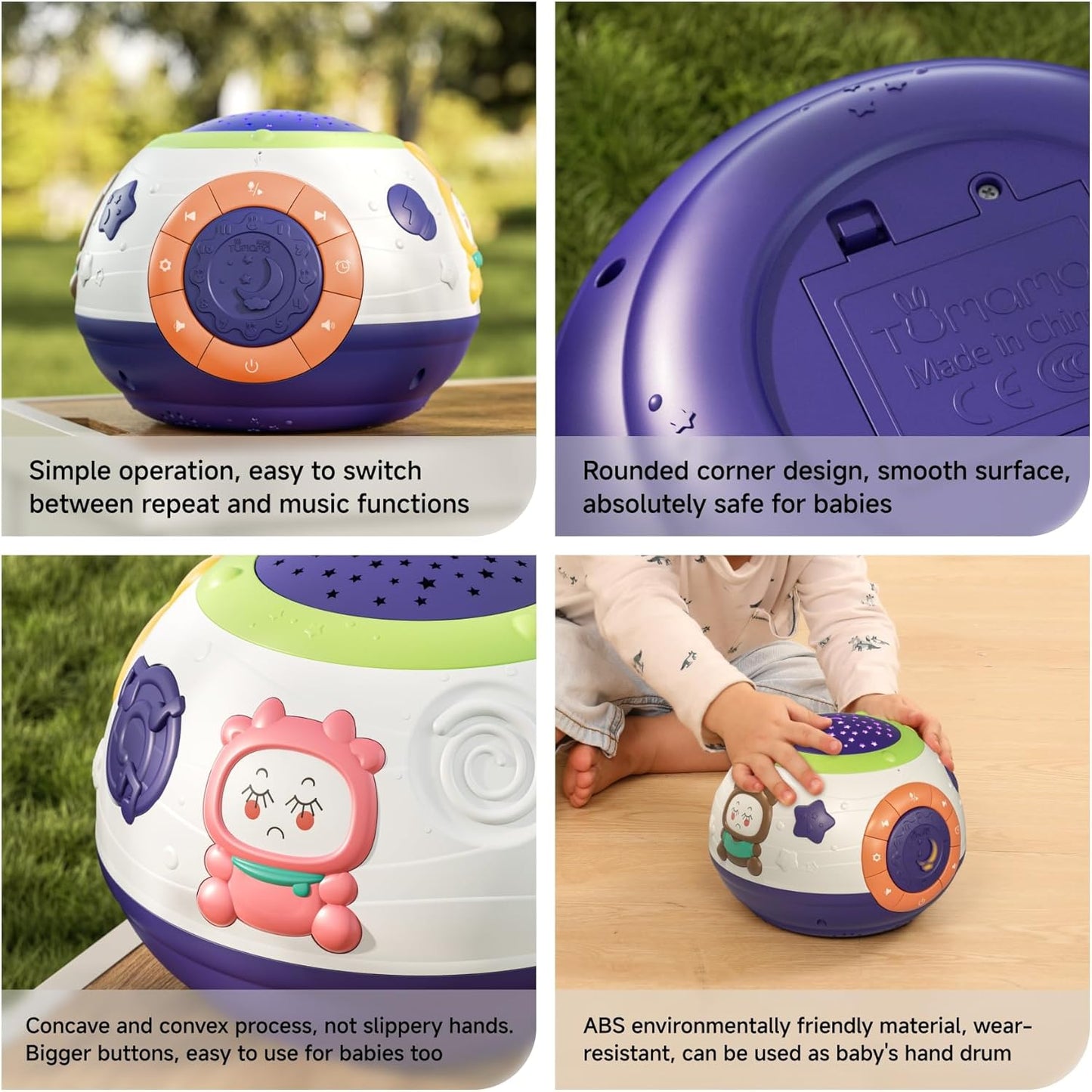 TUMAMA Baby Toy Gifts for Newborn, Toddlers Night Light Star Projector, Baby Sleep Soother Sound