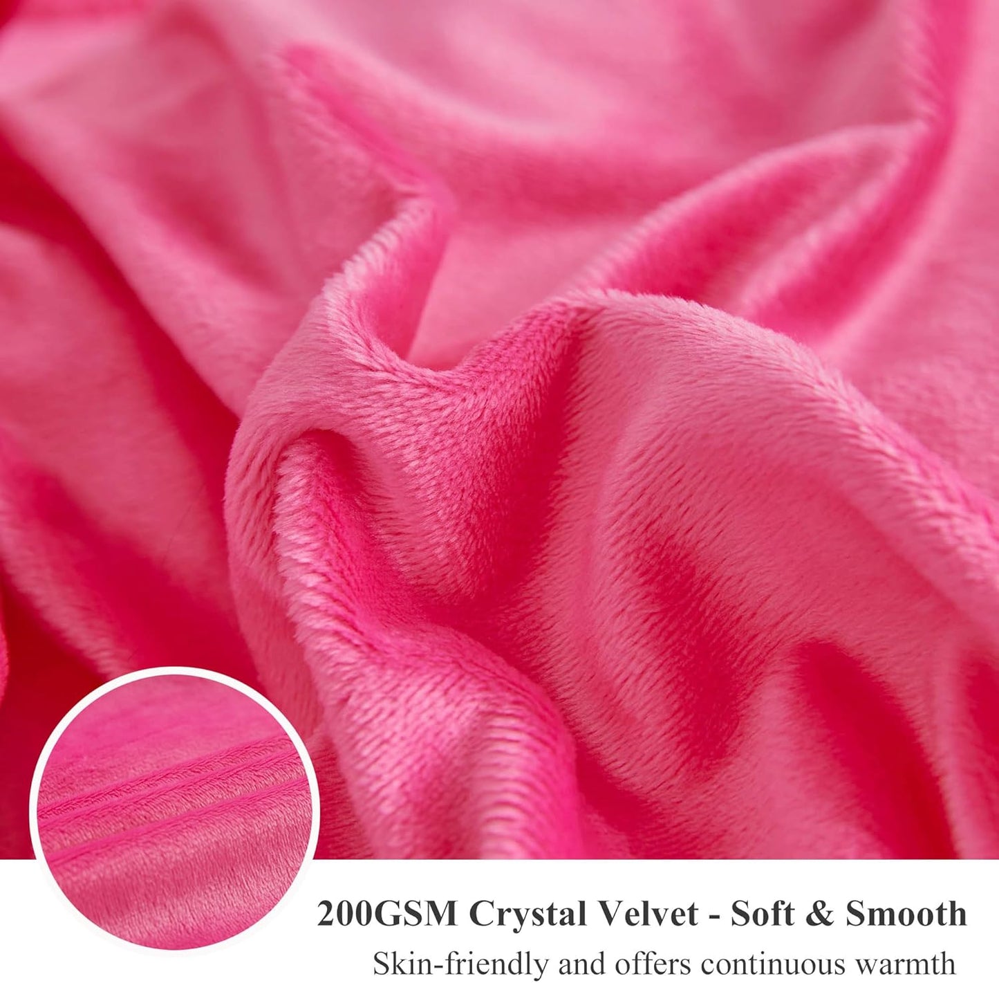 XeGe Luxury Faux Fur Throw, Hot Pink Soft 50x60 Fluffy Blanket, Shaggy Plush Decorative Couch