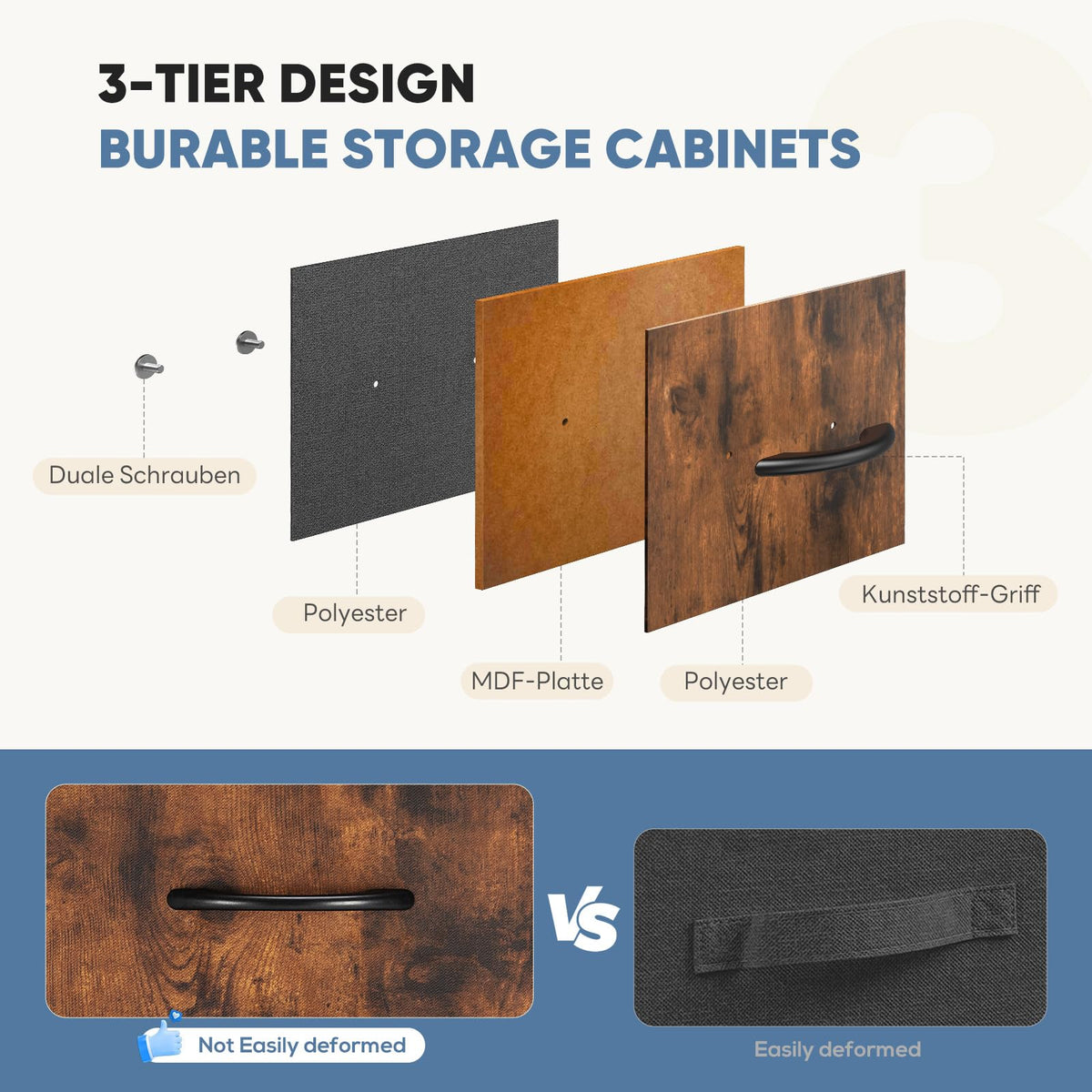 DUMOS Dresser for Bedroom, Storage Organizer with 9 Drawers