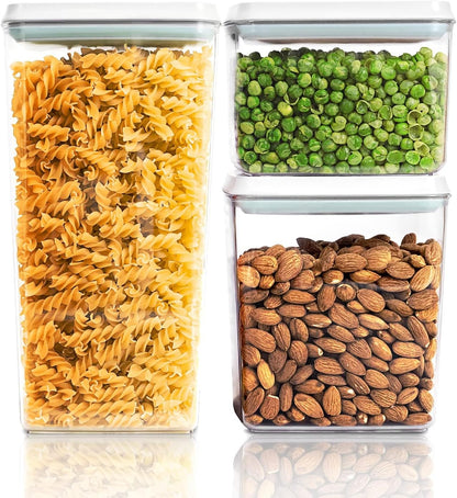 Pop Top Food Storage Containers, Leakproof Pantry Food Storage Containers, Kitchen Storage