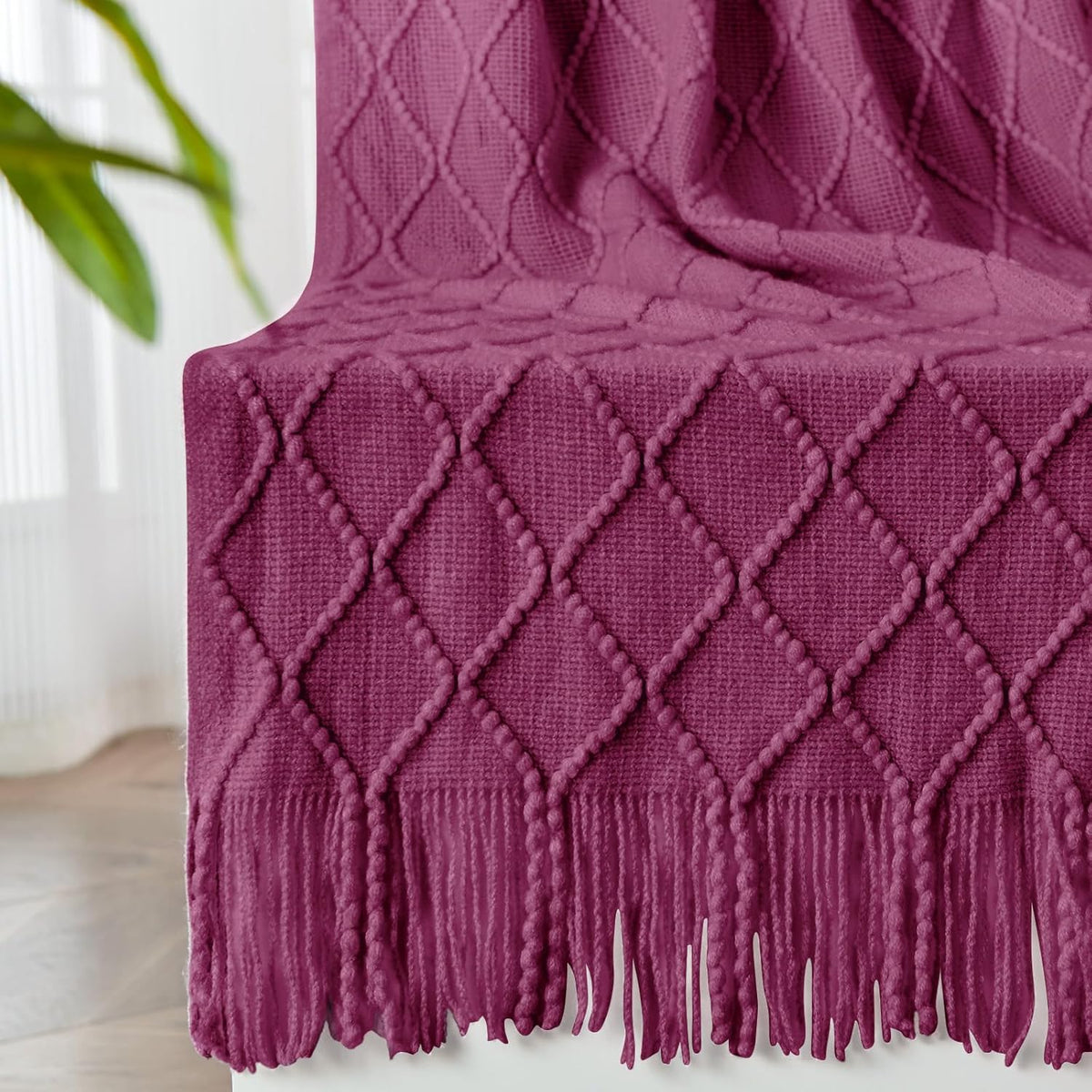 inhand Knitted Throw Blanket for Couch and Bed, Soft Living Room Home Decor Knitted Blanket with