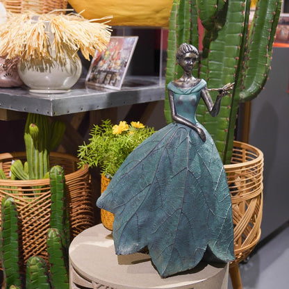 Guichifun Fairy Statue Collection Home Decoration - Leaf Angel Girls with Dragonfly Resin Home