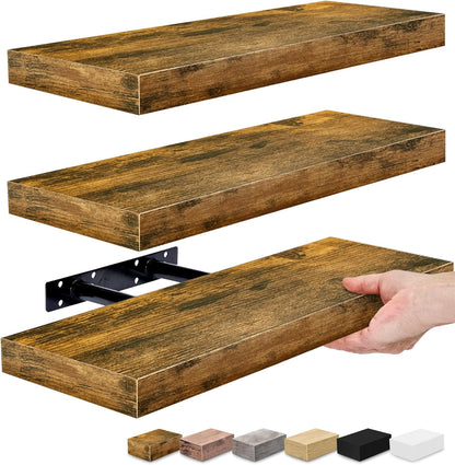 Sorbus Floating Shelves for Wall, Bathroom Shelves Wall Mounted for Kitchen, Bedroom, Bathroom