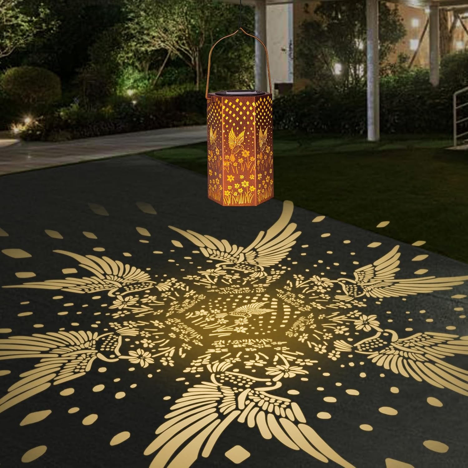 2 Pack Hummingbird Solar Lanterns Outdoor Waterproof - Birthday Gifts for Women, Men, Mom, Solar