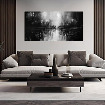 TYTAUPT Abstract Canvas Wall Art For Living Room Black and White Wall Art For Office Bedroom Wall