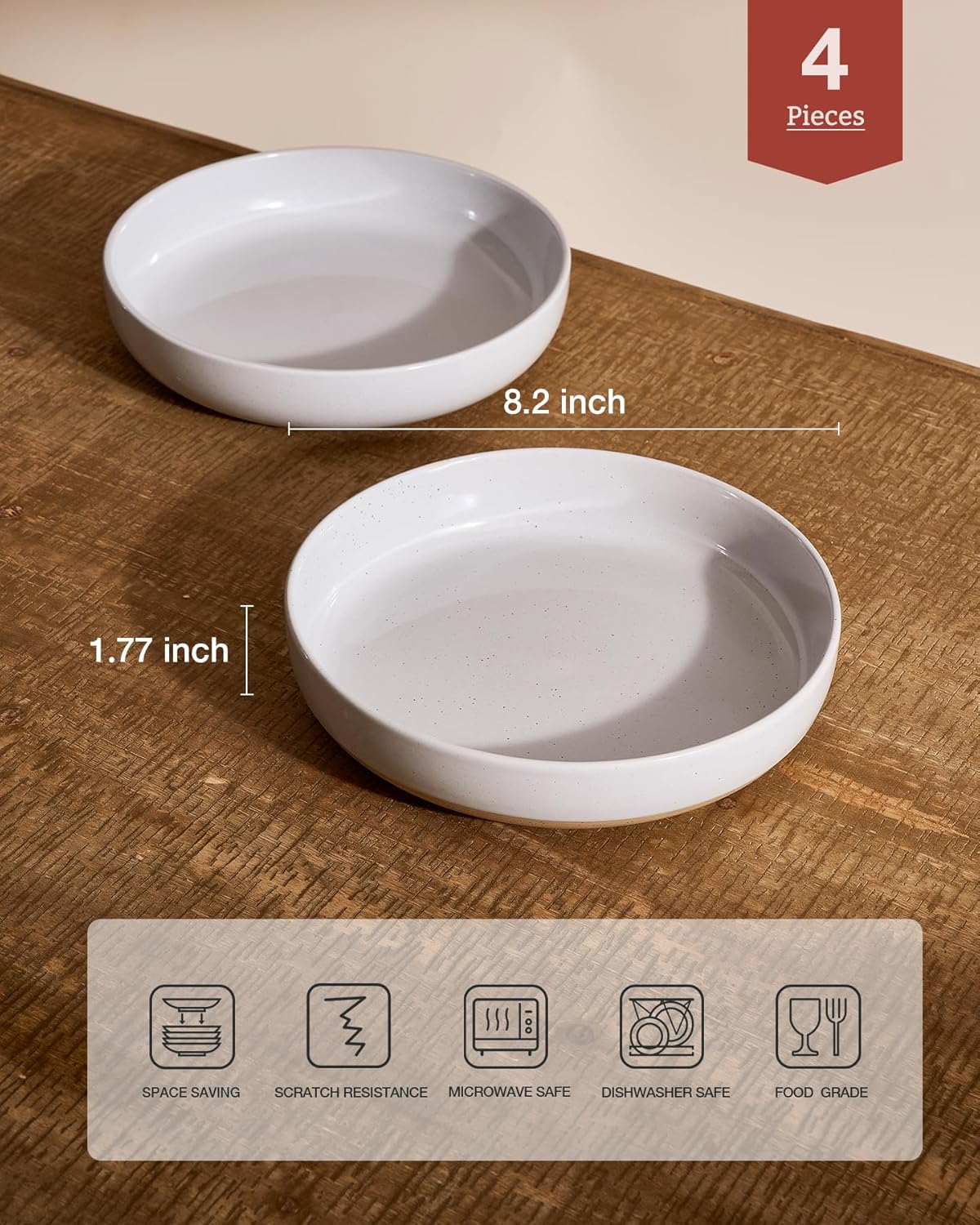 famiware Milkyway 33 oz Bowl Set, Pasta Bowls Set of 4, Salad Bowls Perfect for Your Friend for