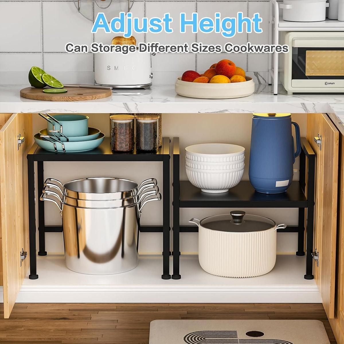 17.3 Inches Metal Storage Shelves,150LBS Heavy Duty Shelving Units and Storage For Small