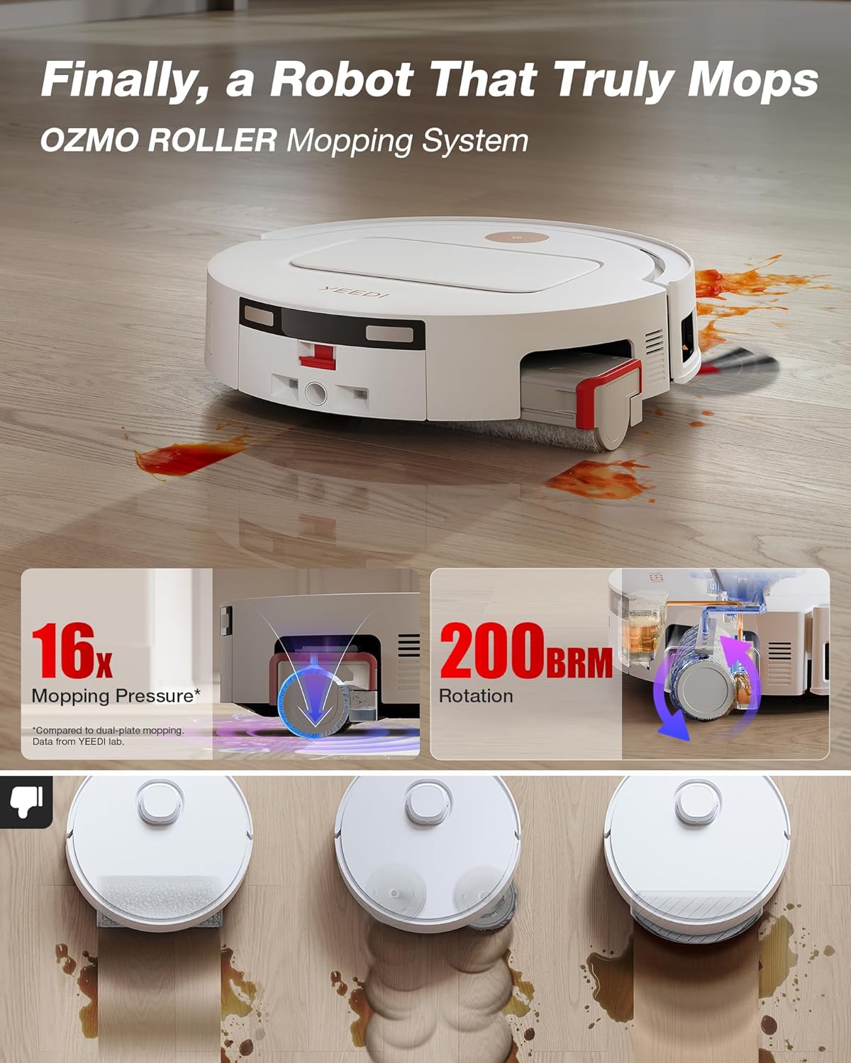 Yeedi M14 Plus Robot Vacuum and Mop with All-in-One Station, 18000Pa, OZMO Roller Instant