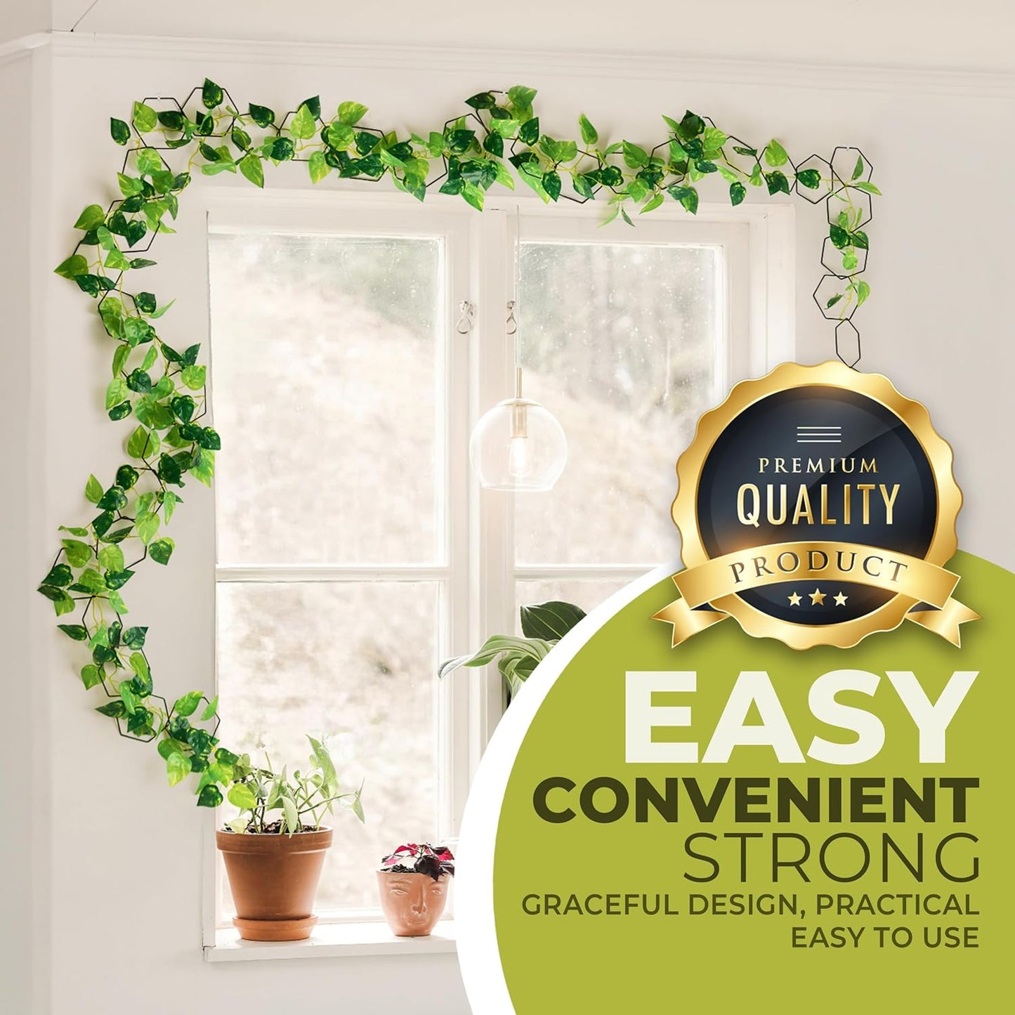 Chain Trellis for Climbing Plants - Indoor & Outdoor House Plant Accessories for Monstera, Pothos