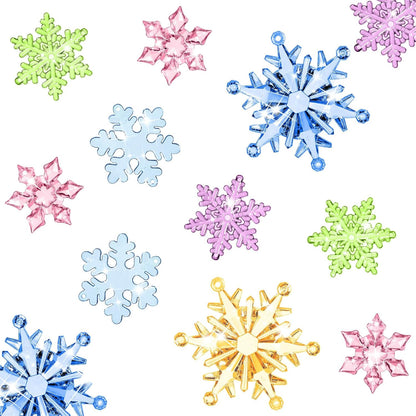 Dilunave 40 Pieces Christmas Snowflake Ornaments Acrylic Christmas Tree Decorations Crystal