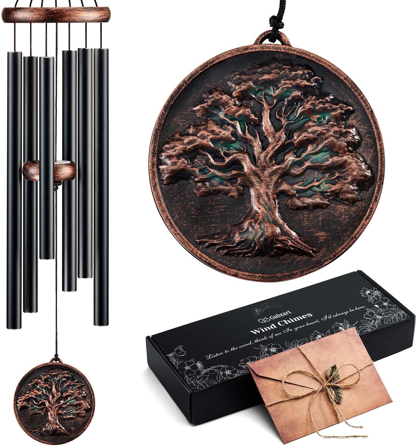Wind Chimes for Outside, Tree of Life Deep Tone Vintage Wind Chime Outdoor Clearance