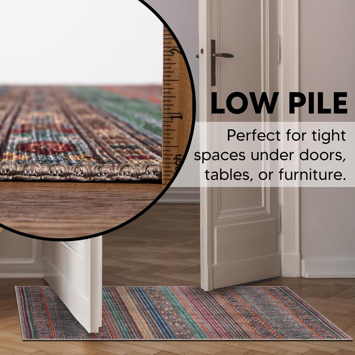 Keen Home Design 2x3 Rug - Machine Washable Entry Rug with Non-Slip Backing, Ideal for Enteryway