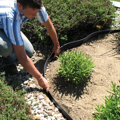 Greaner 40FT Garden Edging, 4 Inch Tall No Dig Landscape Edging, Heavy Sturdy Flower Bed Edging