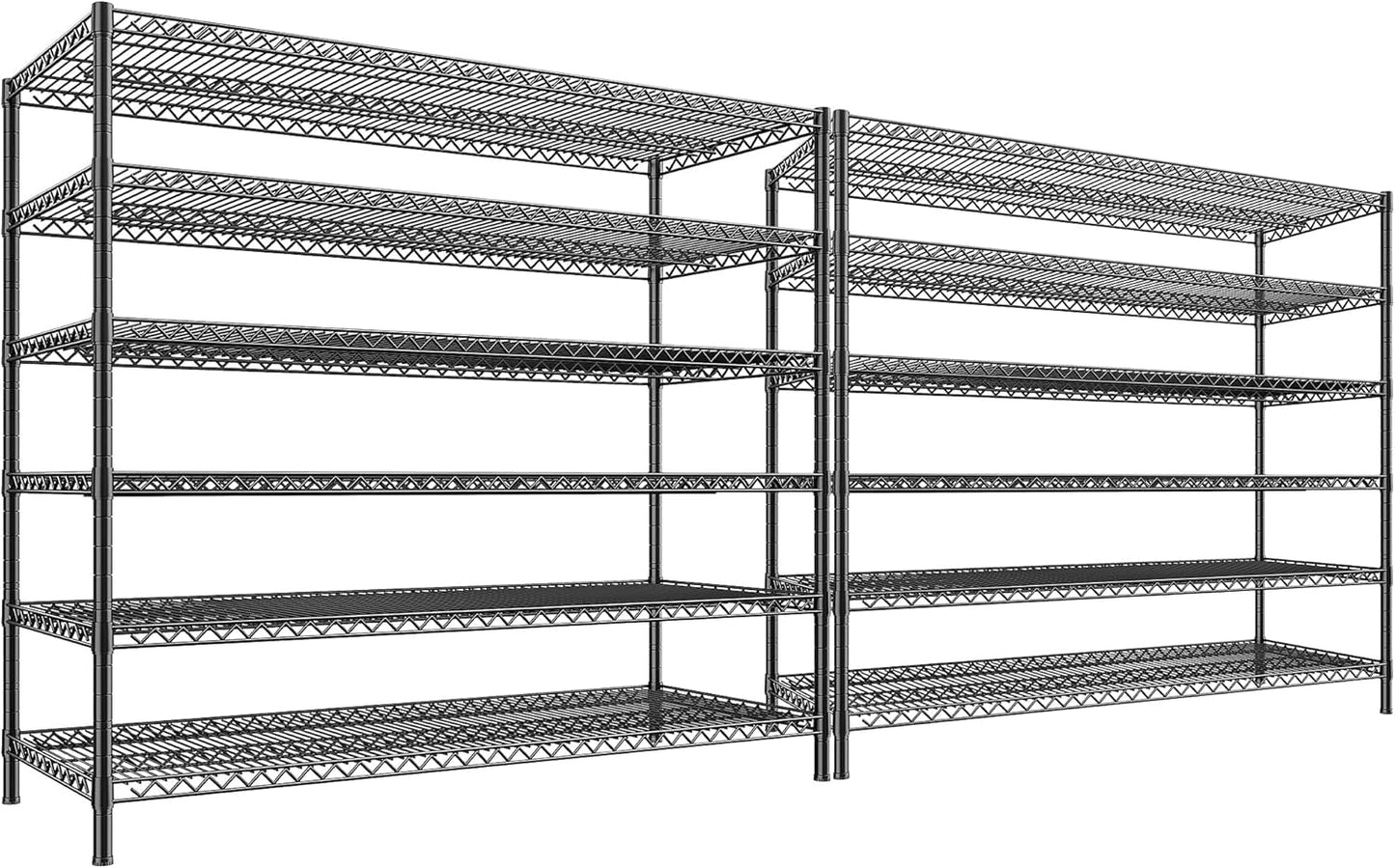 REIBII 83"H Storage Shelves 3840LBS Metal Shelving Unit Garage Shelving Heavy Duty 6 Tier
