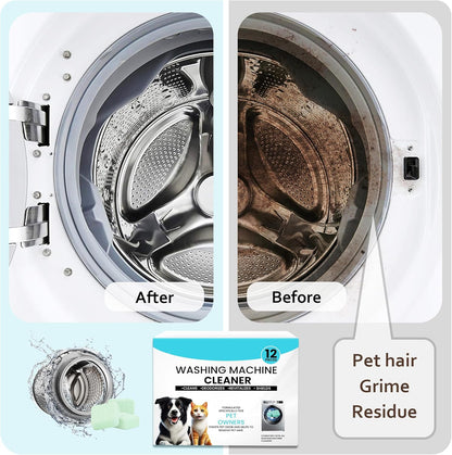 Washing Machine Cleaner 48 Pack-24 Month Supply,Cleaning Tablets Formulated for Pet Owners for