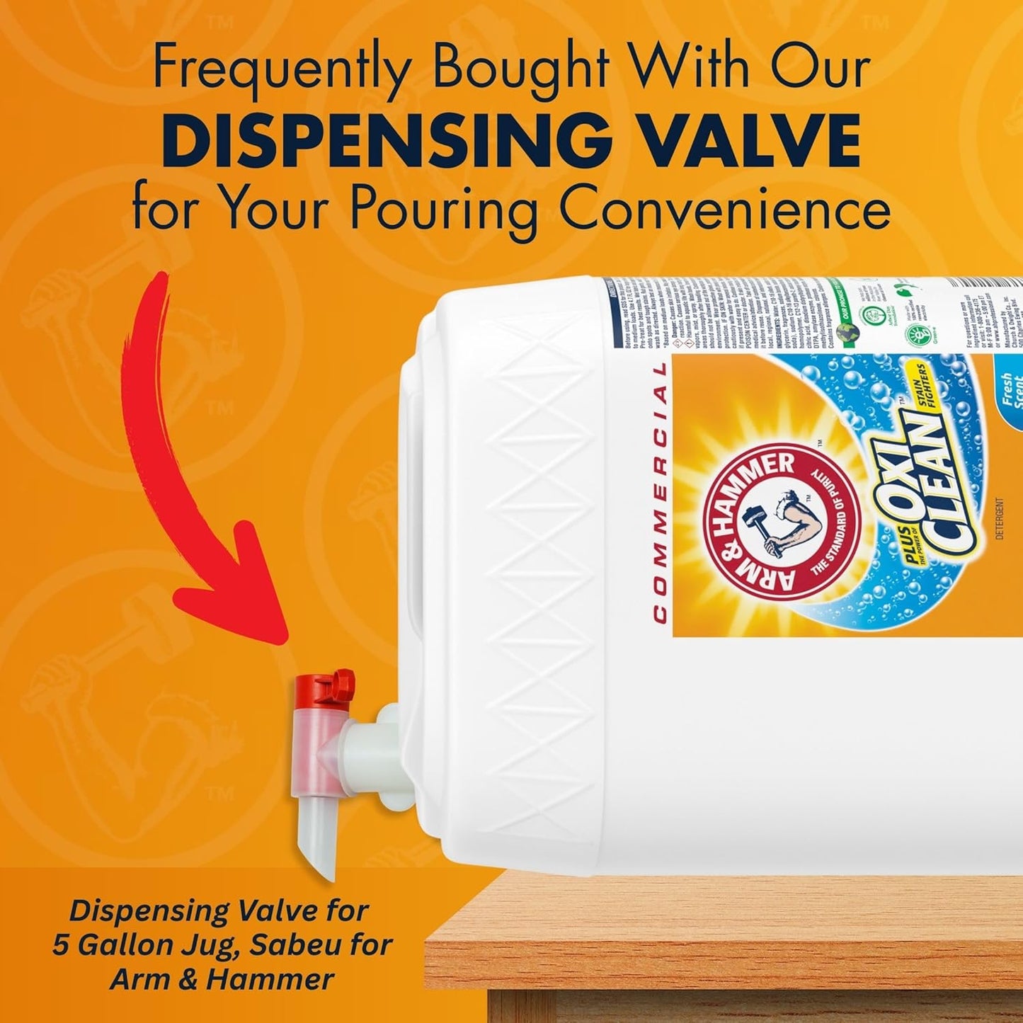 Arm & Hammer plus OxiClean Liquid Laundry Detergent Professional, Fresh Scent, 5 Gallon (Pack of 1)