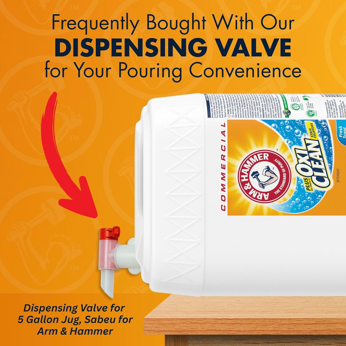 Arm & Hammer plus OxiClean Liquid Laundry Detergent Professional, Fresh Scent, 5 Gallon (Pack of 1)