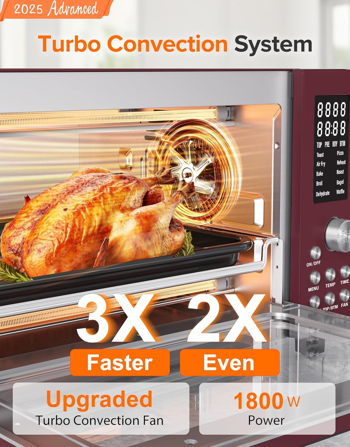 Nuwave Bravo Pro Smart Air Fryer Toaster Oven Combo, 12-in-1 Functions with Quicker & Even Crisp