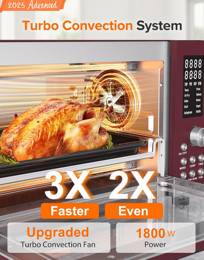 Nuwave Bravo Pro Smart Air Fryer Toaster Oven Combo, 12-in-1 Functions with Quicker & Even Crisp