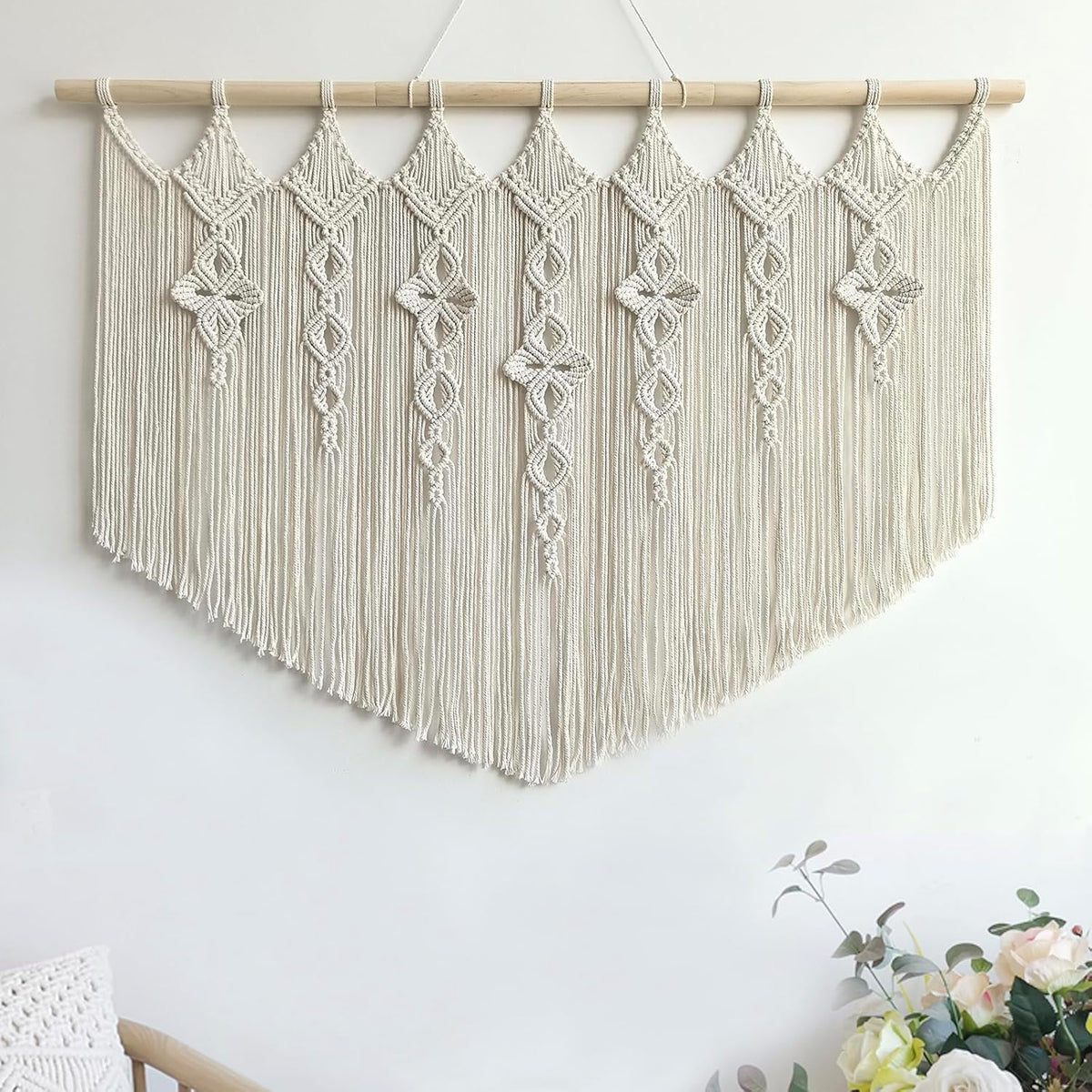 Achart Macrame Wall Hanging Large- Boho Wall Decor- large wall art- Wall Decor Living Room- Macrame