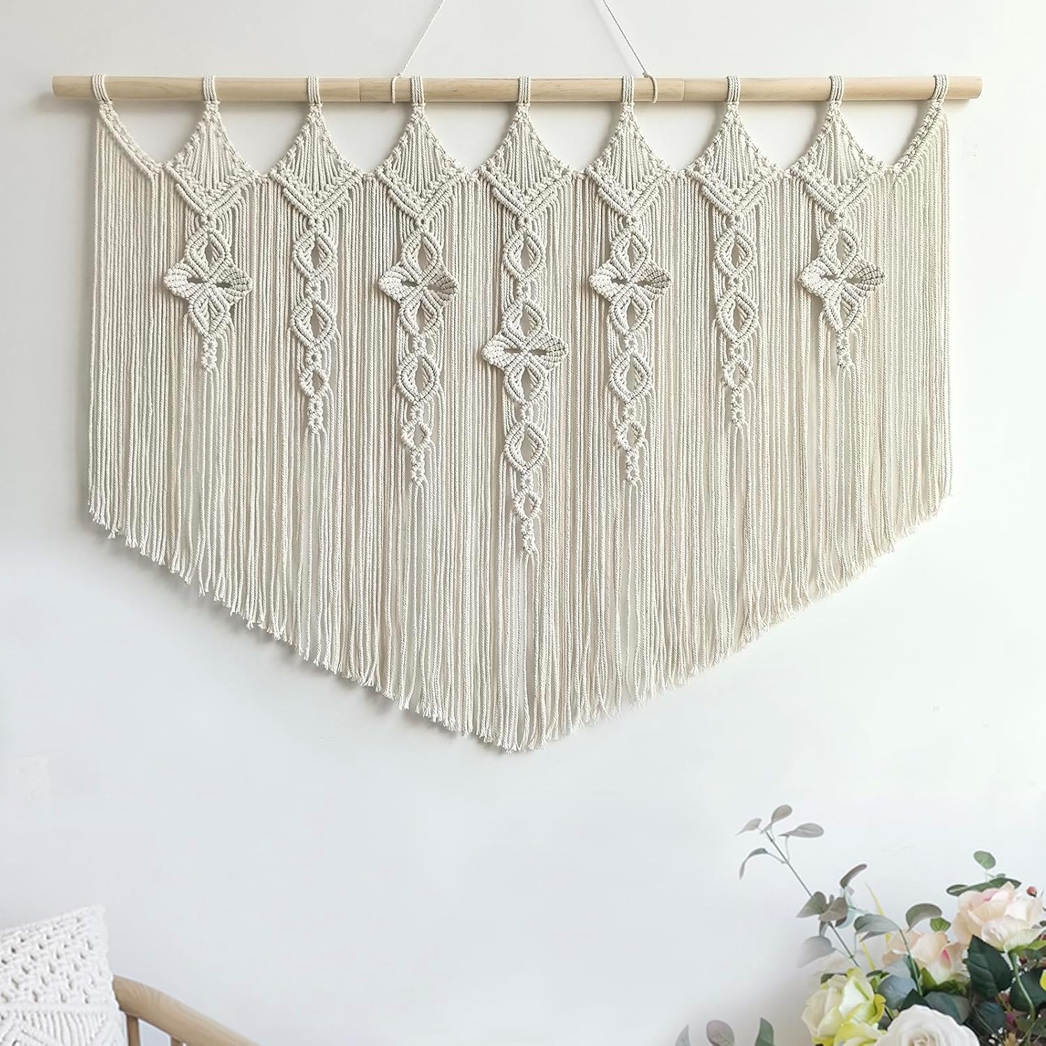 Achart Macrame Wall Hanging Large- Boho Wall Decor- large wall art- Wall Decor Living Room- Macrame