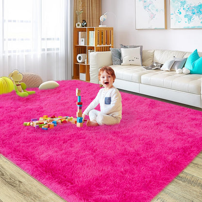 Rezutan Soft Fluffy Rug for Living Room Bedroom, Large Comfy Modern Shaggy Fuzzy Kids, Plush Indoor