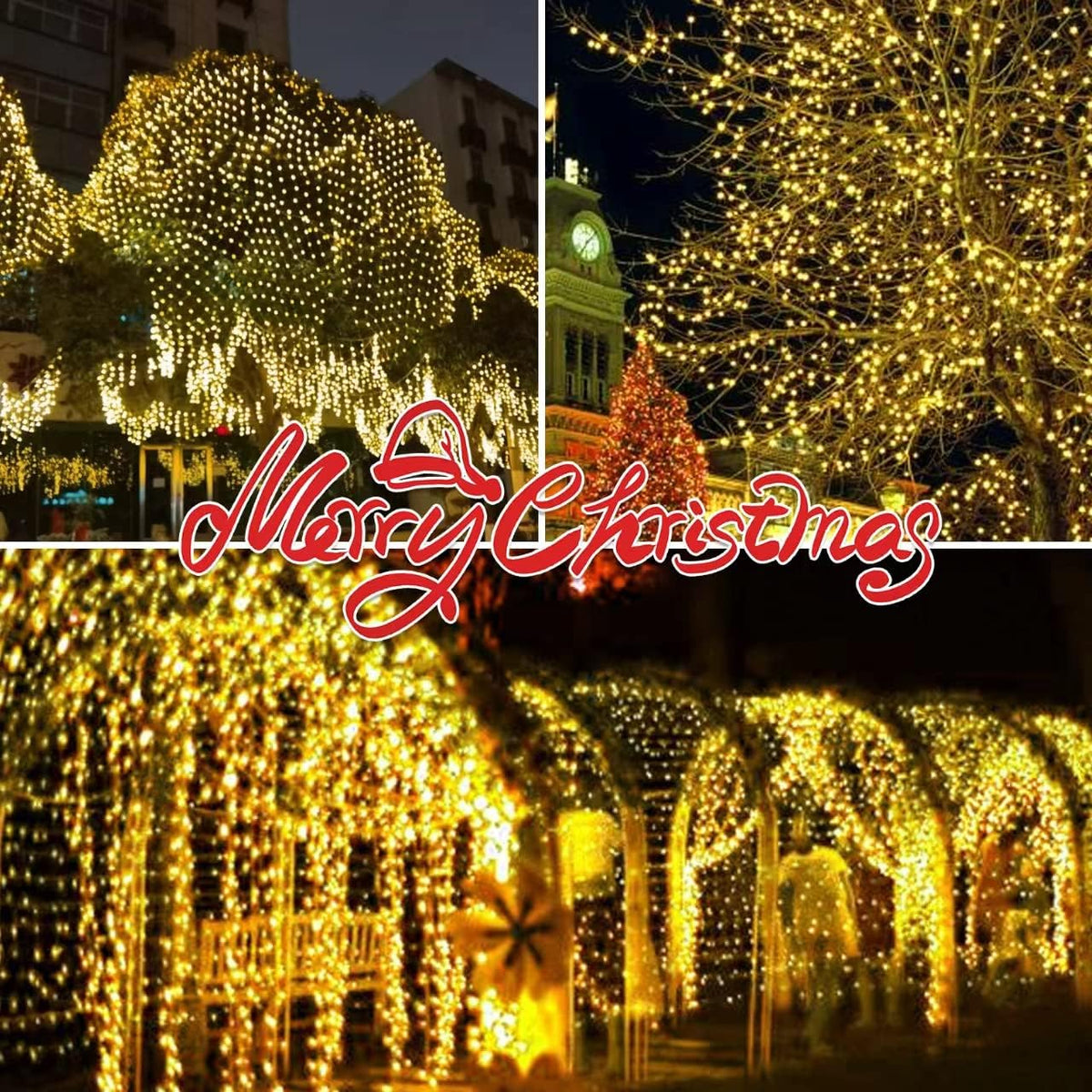 100LIGHTS Yellow Extra-Bright with End Connectors Christmas Decorative Lights 5.98m UL Certified