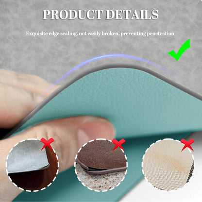 BLESWIN Faux Leather Placemats, PU Dining Table, Waterproof and Oil Resistant Easy to Clean, Heat