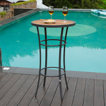 Outdoor Bar Height Bistro Table, 40-Inch Patio Bar Table Bistro Dining Table Pub Table with