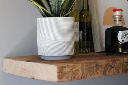 Urban Legacy Deep Floating Shelves | Reclaimed Barn Plank Deep Floating Shelves with Low Profile