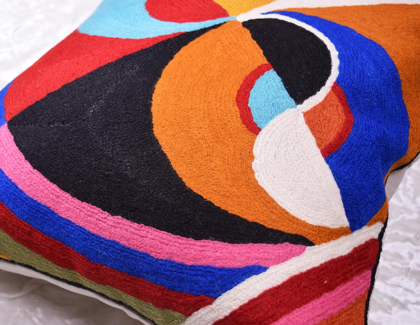 Delaunay Decorative Pillow Cover Joy Modern Couch Pillowcase Contemporary Couch Cushion Abstract