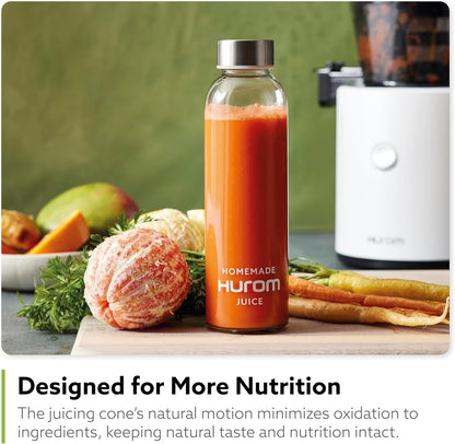 Hurom H320 Cold Press Juicer Machine, Easy to Clean Masticating Slow Juicer, Coarse Strainers