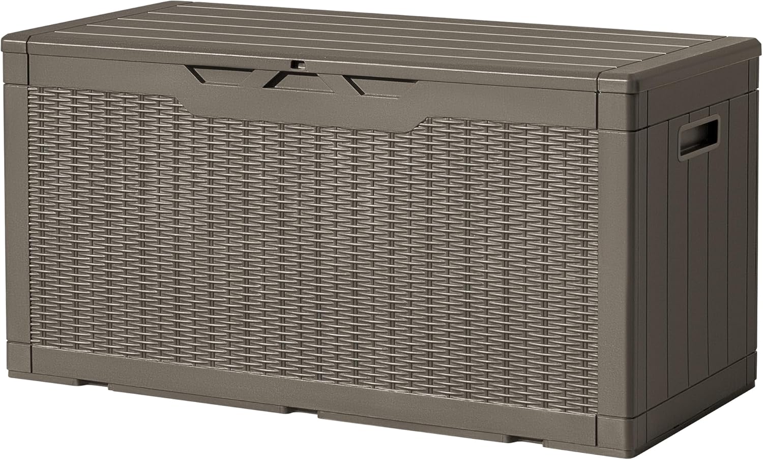 Devoko 97 Gallon Deck Box, Waterproof Resin Outdoor Storage Box for Outside and Patio, Large